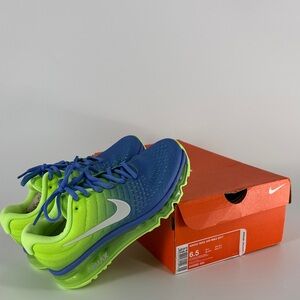Nike Women’s Air Max 2017 Blue and Lime Sneakers Nike Running Size 6.5 NEW